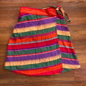 Summer Multicolor wrapped mini skirt